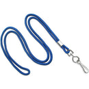 BRADY PEOPLE ID Round 1/8" Standard Lanyard with Nickel Plated Steel Swivel Hook (Royal Blue, 100-Pack)