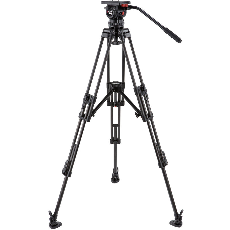 Camgear V15P Fluid Head & ENG/CF2 Carbon Fiber Tripod with Mid-Level Spreader System