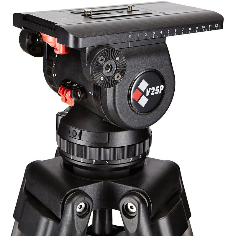 Camgear V25P EFP CF/MS Fluid Head and Carbon Fiber Tripod System (100mm)