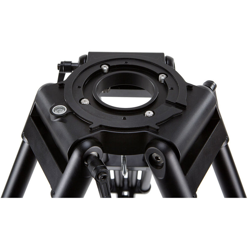 Camgear V60S AL/MS Fluid Head & Aluminum Tripod with Mid-Level Spreader System (Flat Base)