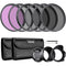 Neewer 52mm ND, CPL, UV & FLD Lens Filter Kit with Accessories (Set of 6)