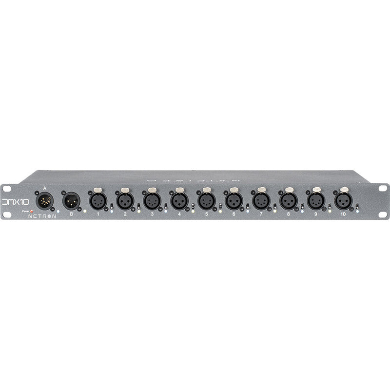 Obsidian DMX10-53 Rackmount 10-Port DMX Splitter (5- and 3-Pin)