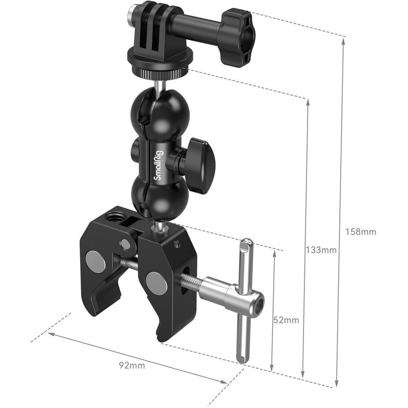 SmallRig Crab-Shaped Clamp with Ball Head Magic Arm