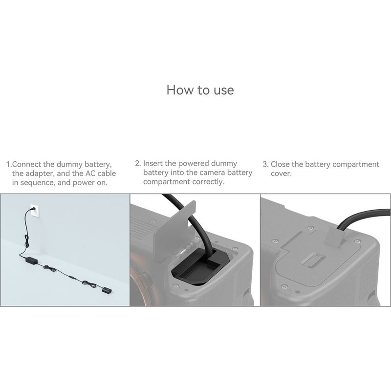 SmallRig 4268B Sony NP-FZ100 Dummy Battery with Power Adapter