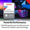 Toshiba 14TB X300 Performance 7200 rpm SATA III 3.5" Internal HDD