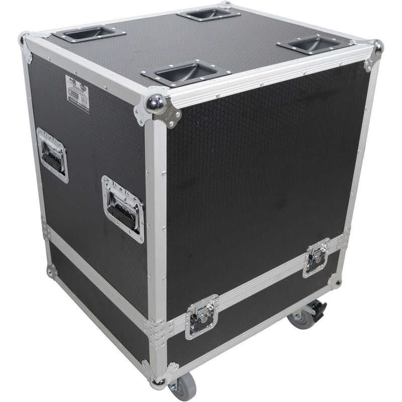 ProX Universal Line Array Sub Speaker Flight Case for 2 x RCF SUB905AS, SUB705AS, EV ELX200-18SP and Similar Size