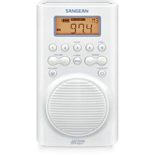 Sangean H205 AM/FM Waterproof Portable Radio with Weather Alert