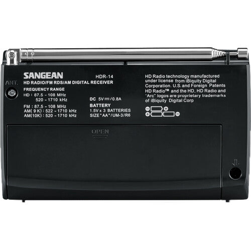 Sangean HDR-14 Portable HD/AM/FM-RBDS Radio