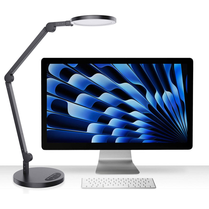 Lume Cube Edge Light 2.0 Bi-Color LED Desk Lamp with Electronic Base (Black)