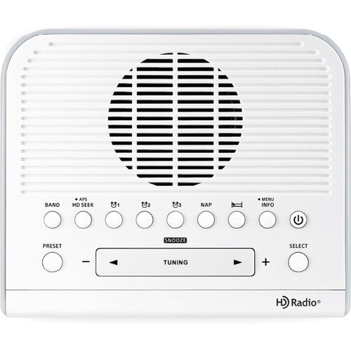 Sangean HDR-15 AM/FM/HD Tabletop Clock Radio (White)