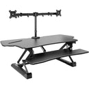 Mount-It! Large Electric Sit-Stand Desk Converter With Dual Monitor Mount