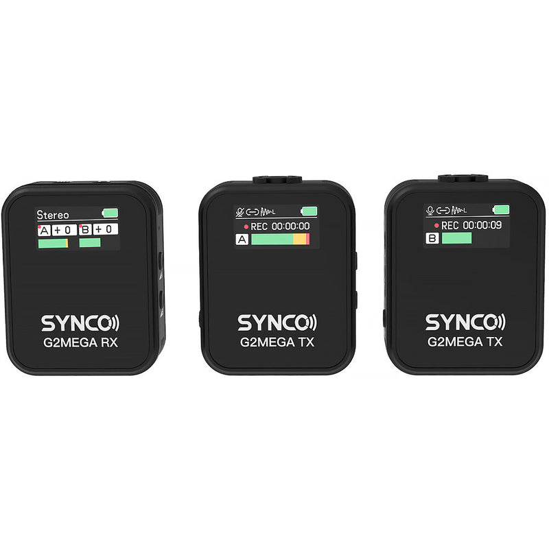 Synco WAir-G2-A2 MEGA Ultracompact 2-Person Wireless Lavalier Microphone System/Recorder for Cameras and Smartphones (2.4 GHz)