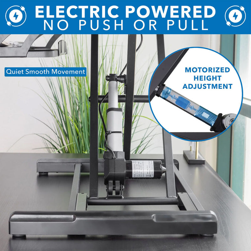 Mount-It! Electric Standing Desk Converter with 38" Desktop (Black)