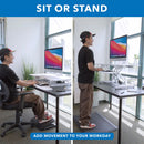 Mount-It! Electric Standing Desk Converter with 38" Desktop (White)