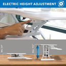 Mount-It! Electric Standing Desk Converter with 38" Desktop (White)