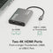 Plugable Dual Monitor USB-C to HDMI Adapter