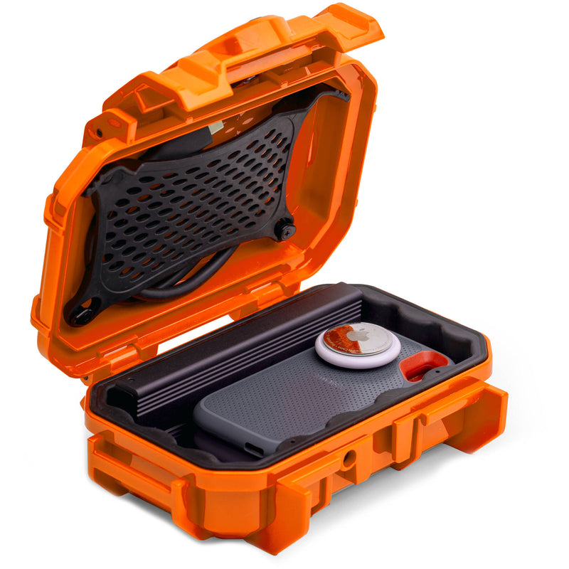 Evergreen Cases Tech Case with Rubber Liner (Orange, Small)