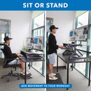 Mount-It! Extra Wide Sit-Stand Desk Converter with Dual Monitor Mount