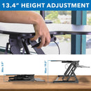 Mount-It! Extra Wide Sit-Stand Desk Converter with Dual Monitor Mount