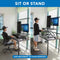 Mount-It! Electric Sit-Stand Desk Converter With Dual Monitor Mount