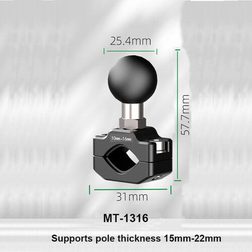 Raywowo Ball Connector to Rod Clamp for Action Camera Mount (10-16mm)