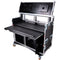 ProX Workstation Case for Broadcast Video Streaming with 2 x 12 RU & 2 x 4 RU Spaceracks (Aluminum colored Hardware)