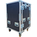 ProX Mobile AV Broadcasting Streaming Recording Studio Workstation Case (4 RU Top, 12 RU Bottom, Aluminum Finish)