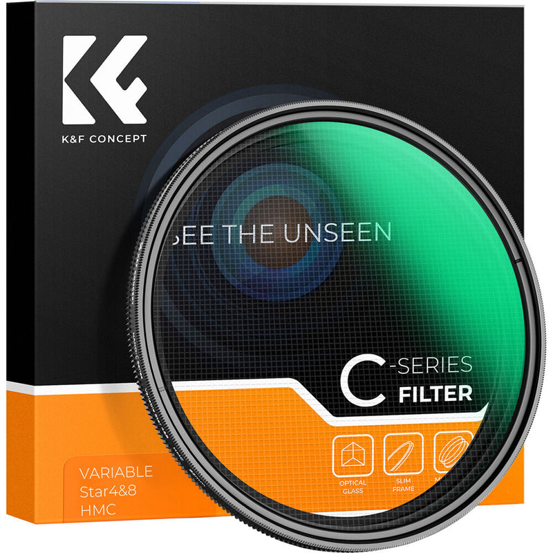 K&F Concept Nano-C Series 4 to 8-Point Variable Star Filter (72mm)