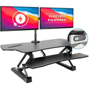 Mount-It! Large Electric Sit-Stand Desk Converter With Dual Monitor Mount