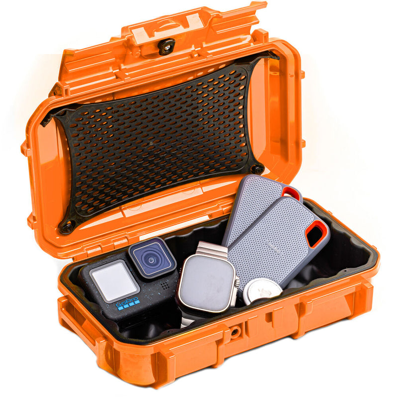 Evergreen Cases Tech Case with Rubber Liner (Orange, Medium)