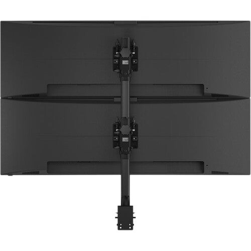 Atdec AWMS-2-BT75-H Heavy Duty Dual Monitor Mount with F Clamp (Black)