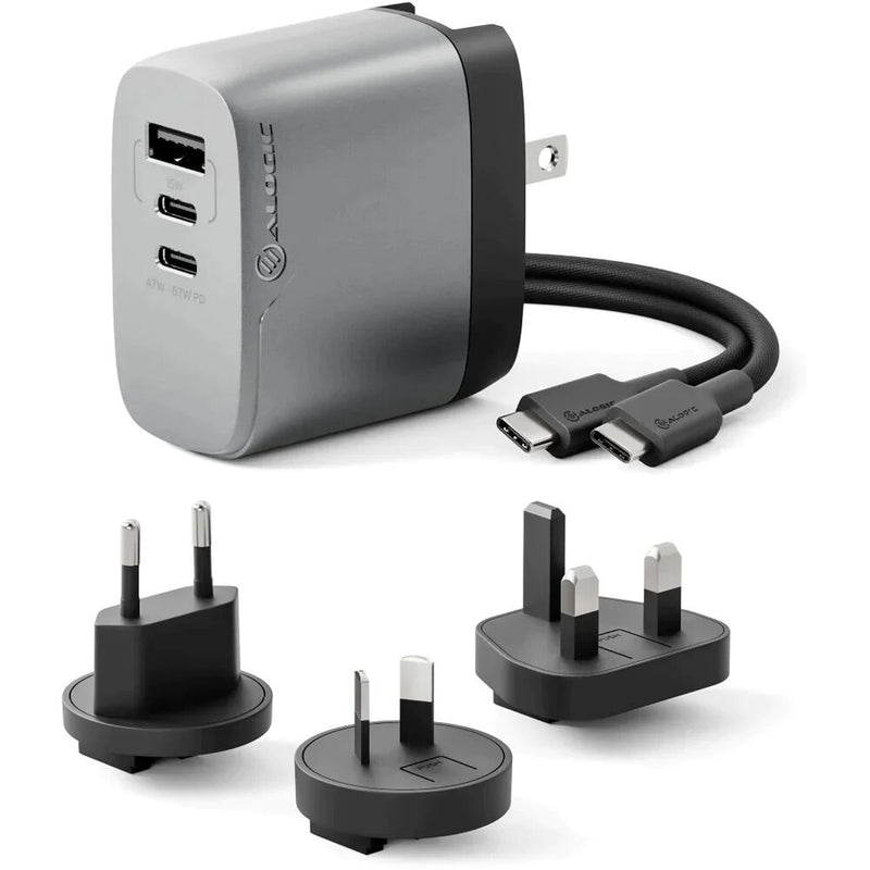 ALOGIC Rapid Power 67W 3-Port Universal USB-C/USB-A Travel Charger