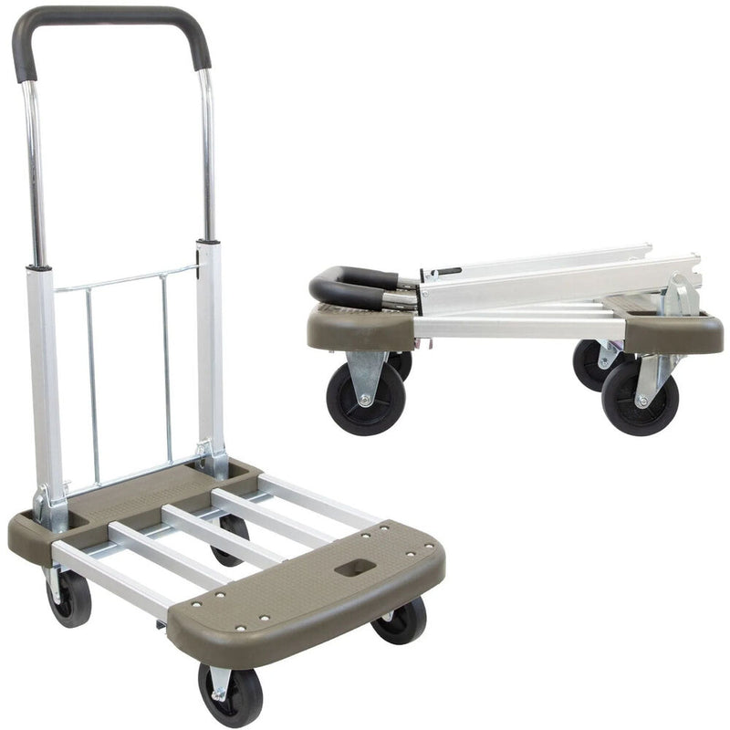 Mount-It! Heavy-Duty Folding Platform Hand Truck with Expandable Base