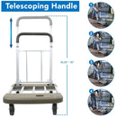 Mount-It! Heavy-Duty Folding Platform Hand Truck with Expandable Base