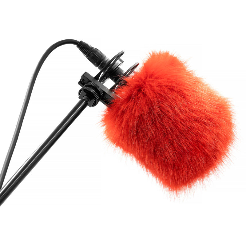 Bubblebee Industries The Spacer Bubble Windshield & Fur Cover System for Shotgun Mics (Red, XS+)