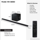 Samsung HW-S800D 3.1.2-Channel Dolby Atmos Soundbar System (Black)