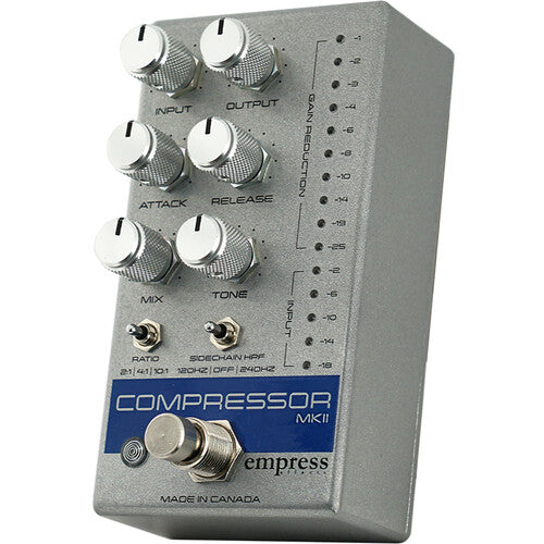 Empress Effects Compressor MKII Compression FX Pedal (Silver)