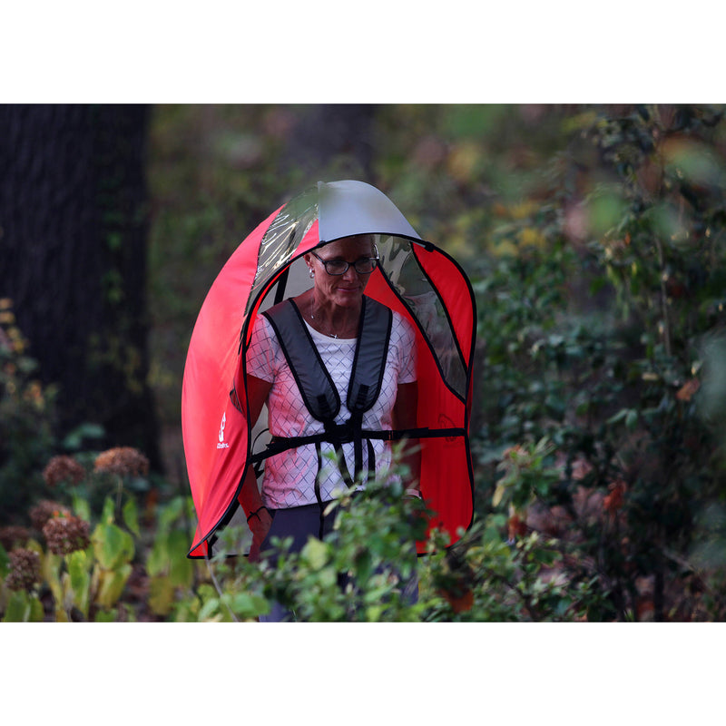 GoShelter Hands-Free Canopy (Cherry Red/Gray)