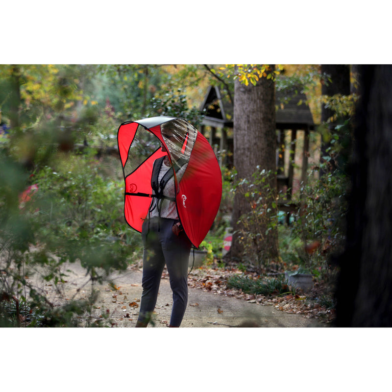 GoShelter Hands-Free Canopy (Cherry Red/Gray)