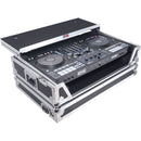 ProX ATA Flight-Style Road Case for RANE Four DJ Controller with Laptop Shelf with&nbsp;Wheels (1 RU, Aluminum)