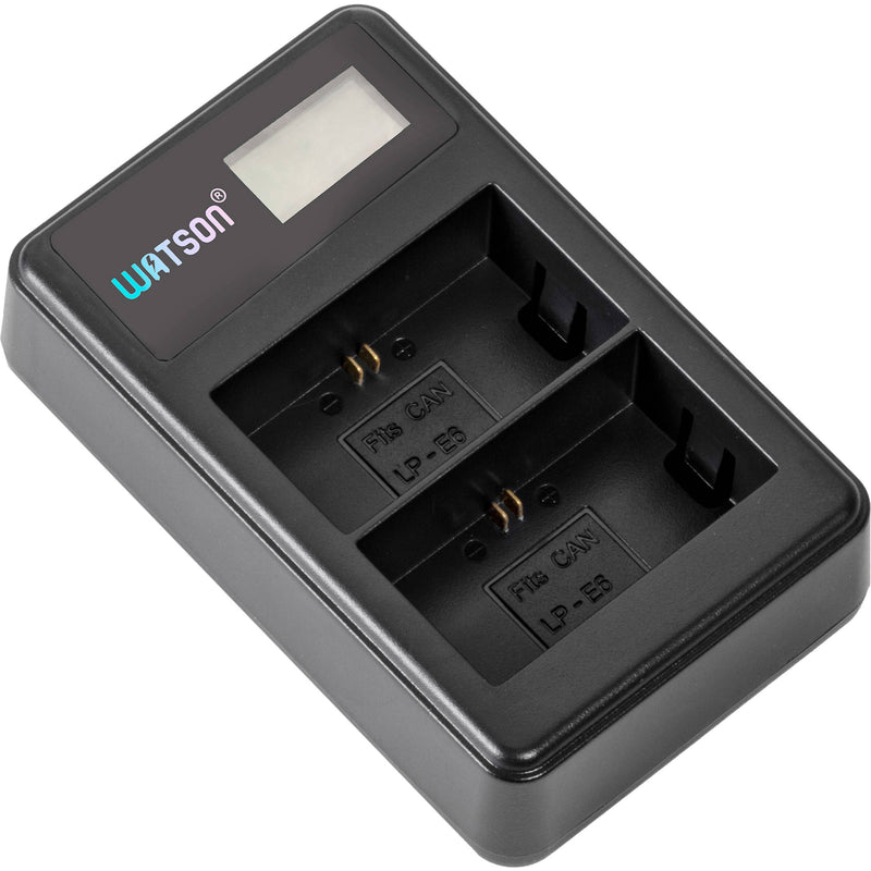 Watson Mini Duo&nbsp;USB-C Charger for Canon LP-E6, LP-E6N, and LP-E6NH Batteries