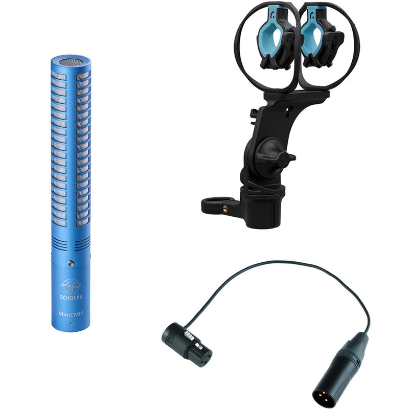 Schoeps MiniCMIT RAD-1 Set Short Shotgun Microphone with Radius RAD-1 Shockmount (Blue)