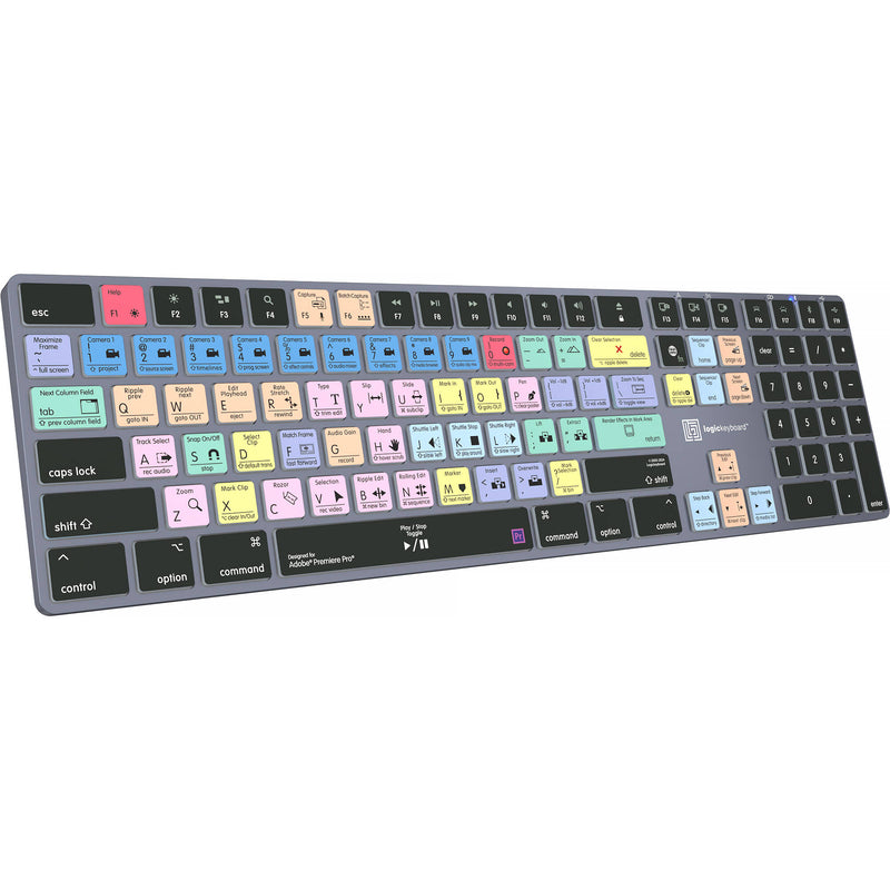 Logickeyboard TITAN Adobe Premiere Pro CC Wireless Keyboard for Mac