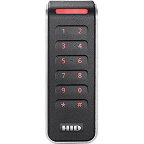 HID Signo 20K Keypad Mullion Reader (125 KHz, 13.56 MHz and 2.4 GHz, Black with Silver Trim)