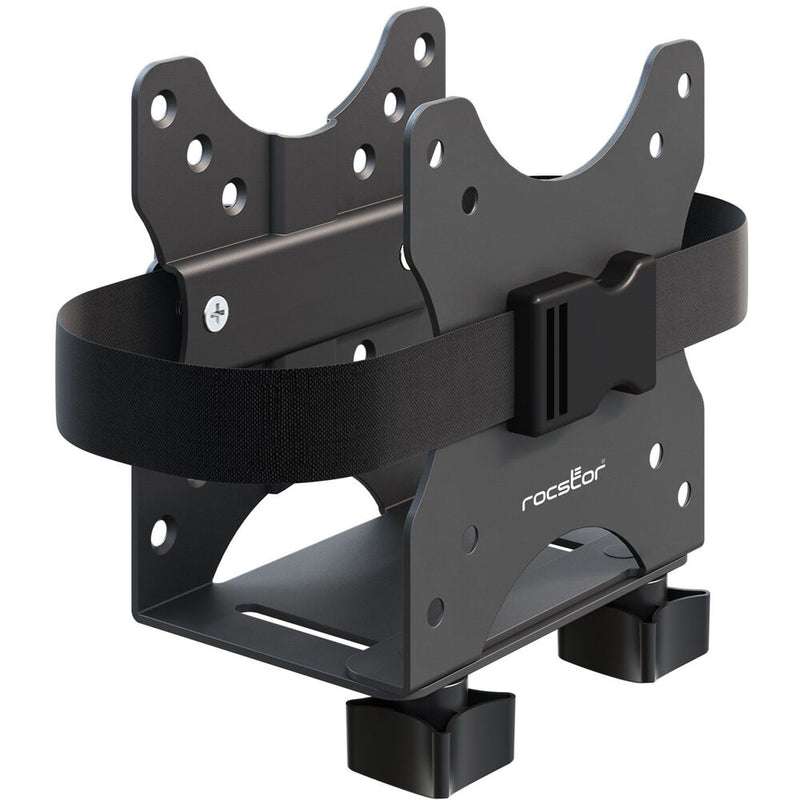 Rocstor Thin Client PC Monitor Mount, Heavy-Duty VESA Mounting Bracket & Under Desk Computer Mount (Black)