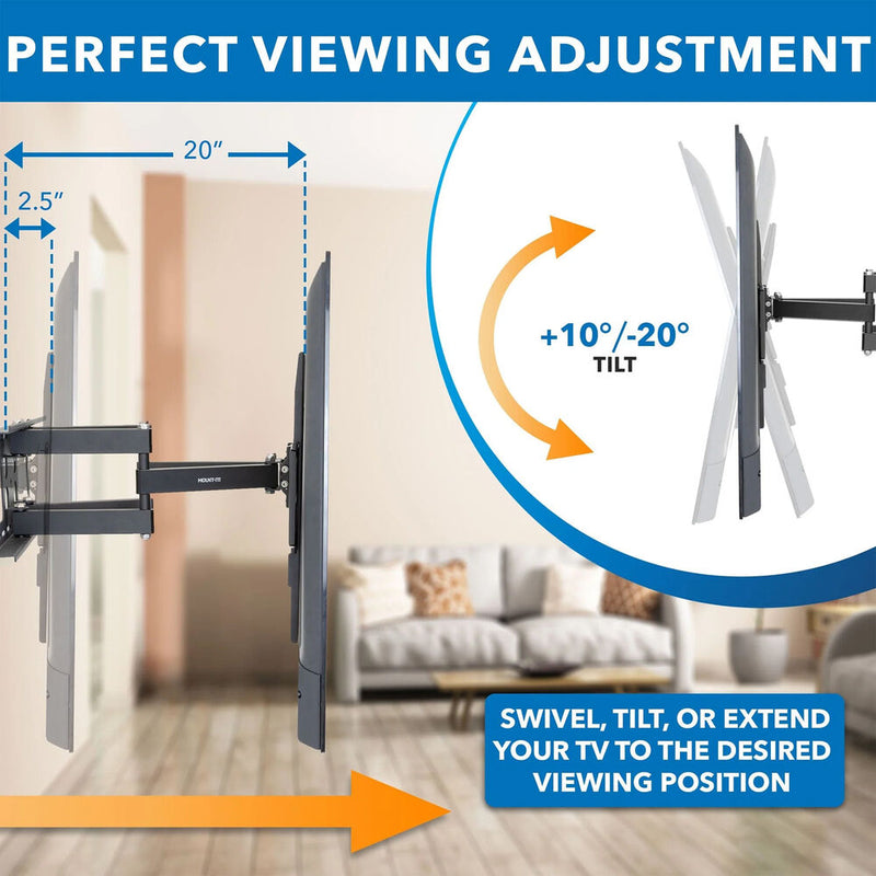 Mount-It! MI-396 Full-Motion Outdoor TV Wall Mount for 37 to 80" Displays