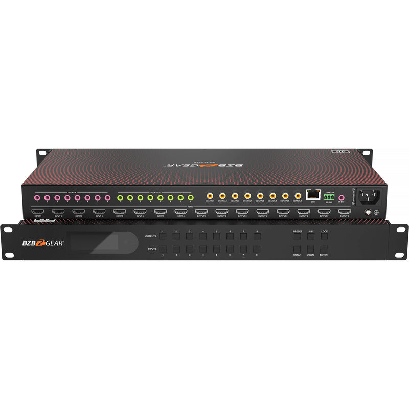 BZBGEAR 8x8 UHD 4K Seamless HDMI Matrix Switcher/Video Wall Processor