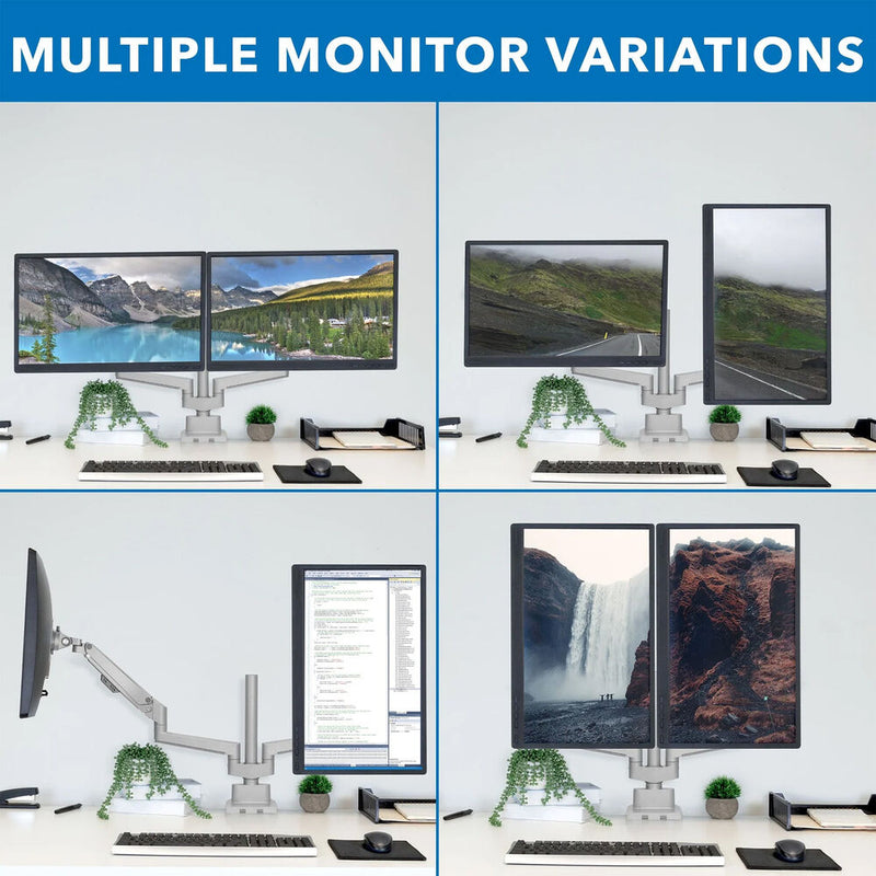 Mount-It! MI-6772 Full-Motion Dual-Monitor Desk Mount for 19 to 32" Displays