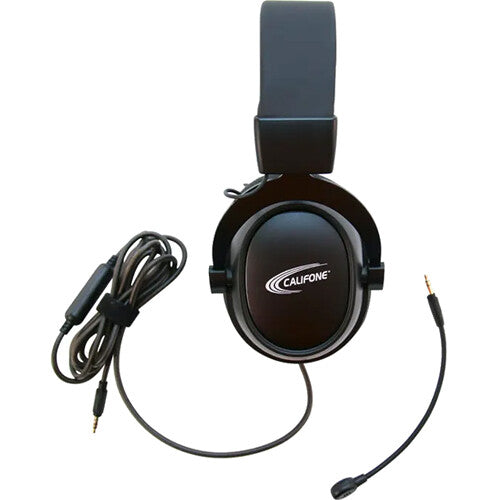 Califone GS3000 Over-Ear Headphones with Removable Gooseneck Microphone (Black)