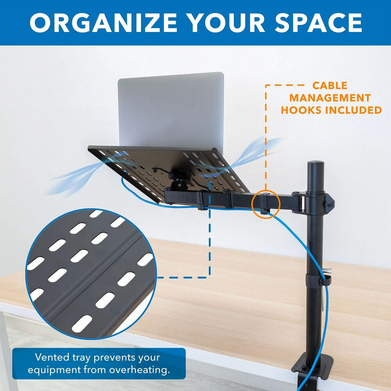 Mount-It! MI-7352LT Full-Motion Laptop Desk Mount with Cooling Tray